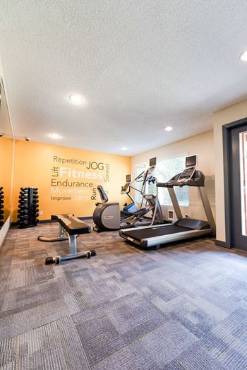 the gym at the monarch apartments